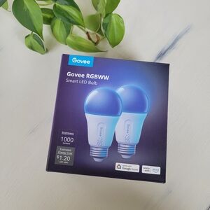 NWT Govee RGBWW Smart A19 LED Light Bulbs | 2 Pack
